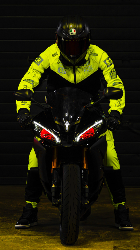 Ride Rich Regency V2 Flow Mesh Armoured GP Softshell Motorcycle Jacket - Yellow